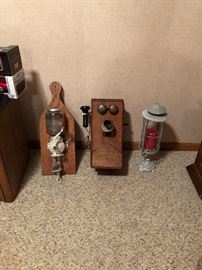Antique Coffee Grinder,  Telephone 
