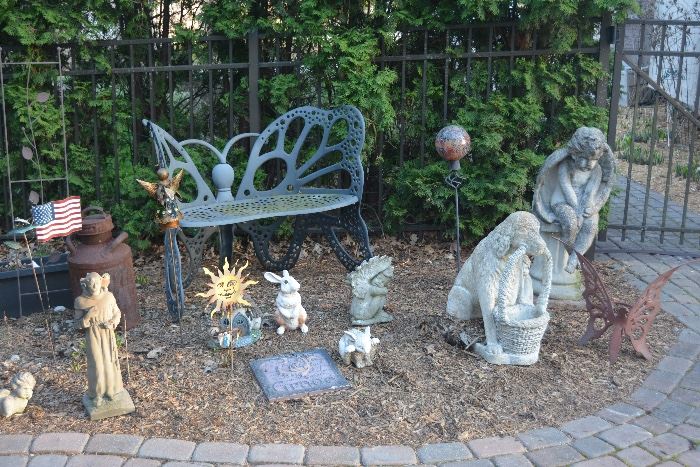 Just a small sample of many outdoor figurines. There is also a large angel fountain, bird baths, planters, etc.