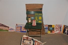 Some of the vintage Detroit Tigers items. The seat is from Tiger/Briggs Stadium in the late 1960's and includes a cover. This seat is extremely rare to find.