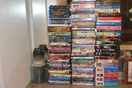 Numerous DVD's, including multiple sets and Blue Rays. Also numerous video games available.