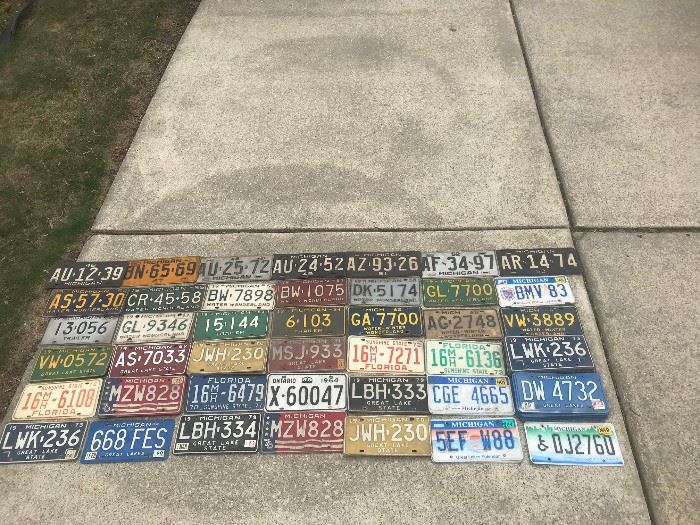Vintage license plates starting from 1945! Most State of Michigan.