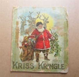 Late 1800's Kriss Kringle book, great colored pictures!
