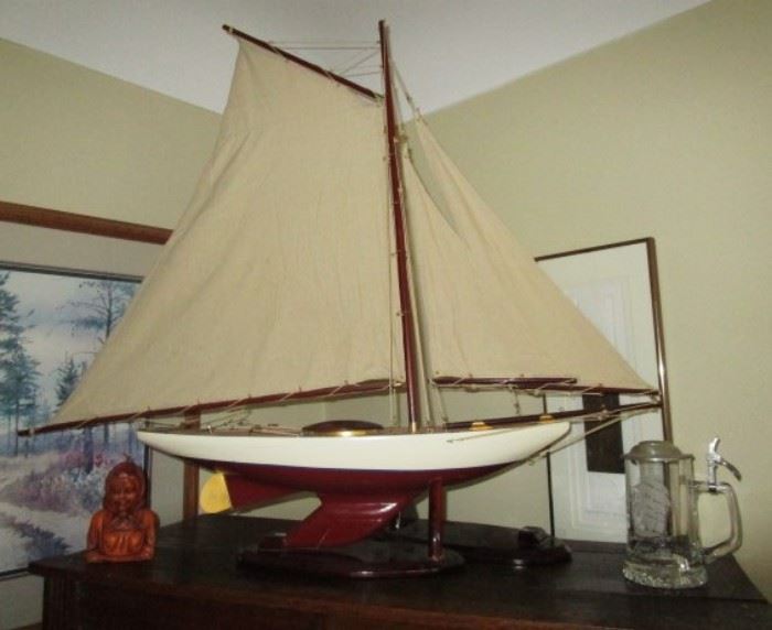 Large model sail boat