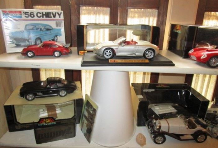Model cars, most w/ boxes