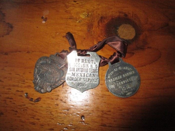 WWI medals, 1916, USA Mexican border control