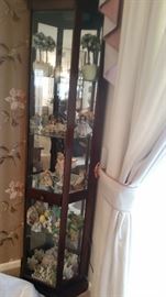 Ready to display favorite and most valuable collectibles..  Adjustable glass shelves