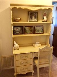 French Provincial  desk with hutch ( two separate pieces)