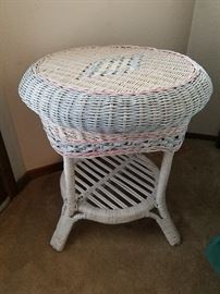 Small wicker table or nightstand 