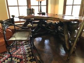 STOHANS REDWOOD BURL DESK