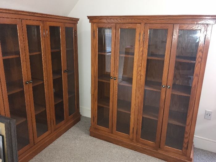 These beautiful cabinets are 4 feet wide by 60.5 inches tall. To be sold separately. One of these cabinets has been sold. 