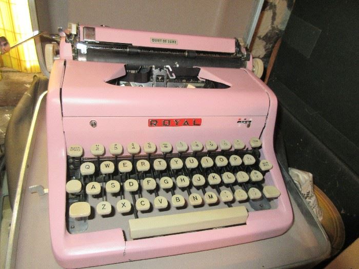 Vintage pink Royal typewriter