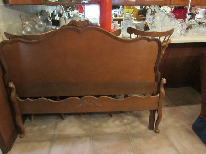One of 3 full size headboards and footboards.