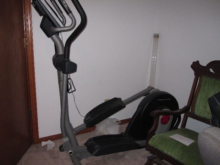lots of exercise equipment