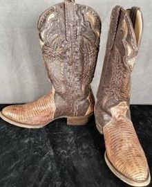 Size 11 D Men's Cowboy Western Boots Lizard