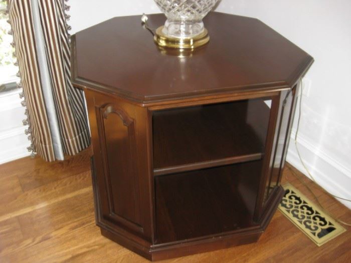 Octagon cherry accent table