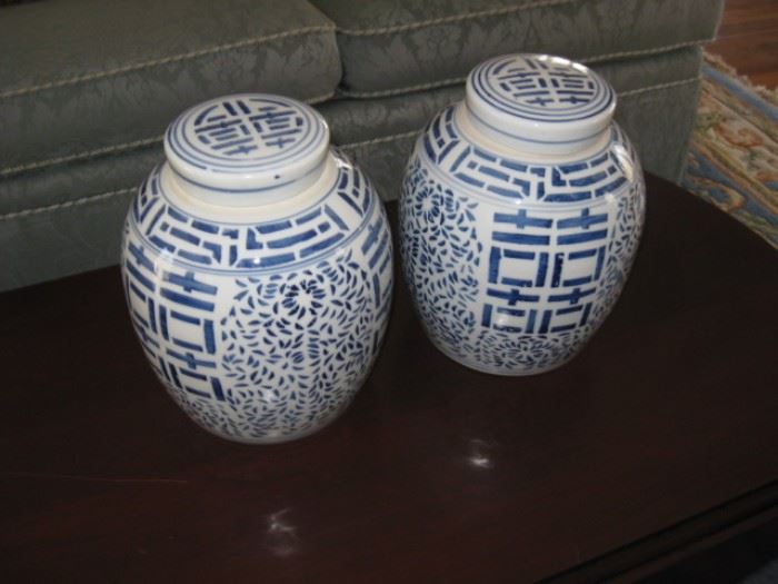 Vintage Chinese ginger jars