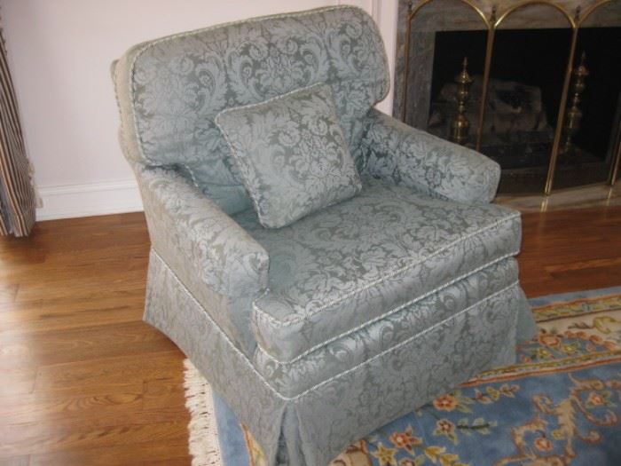 Skirted accent chair, there are two!