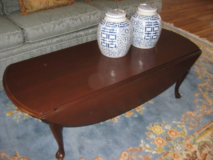 Queen Anne cherry drop leaf coffee table