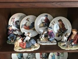 Norman Rockwell Summer the Mysterious Malady, Spring Adventures between Adventures, Winter Boy Meets his Dog, Fall Pride of Parenthood 