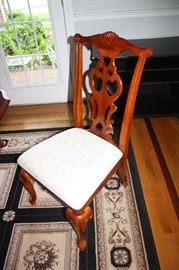 One of 8 dining room table chairs