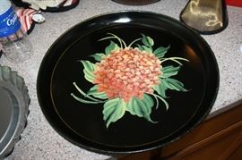 Vintage hand painted tray