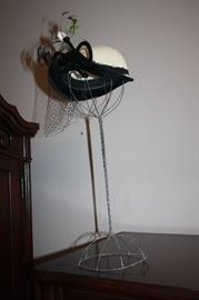 Vintage hat with stand
