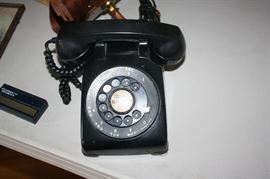 Vintage black rotary phone