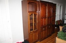 Great entertainment center that can be used as 3 pieces