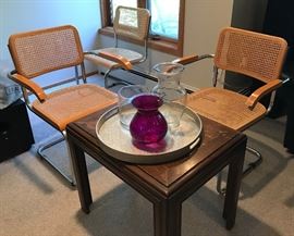 Set of 3 cane chairs - will sell separately if desired.  Decorative odds and ends