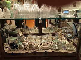 Lots of collectibles, including Murano, Capodimonte, Lenox, Clarke fairy lamps, etc.  
