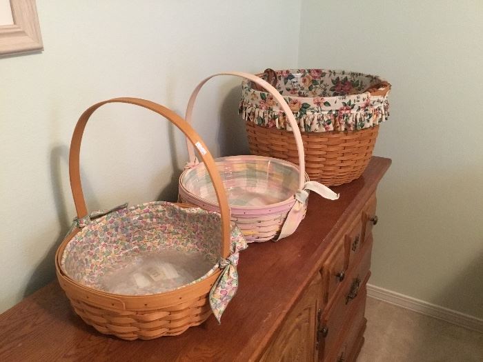 Longberger baskets and much in kitchen