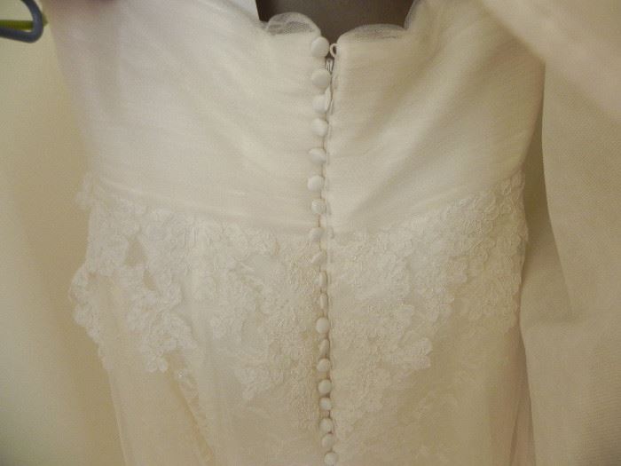 $9500 Custom Wedding Dress. Fits 5'-7" 130 pounds. $1200.00 Now ! Back side.