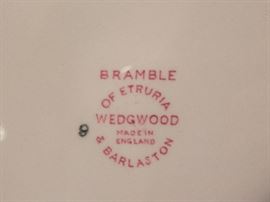 Vintage Bramble Wedgewood china set of 12.  Only $175.00