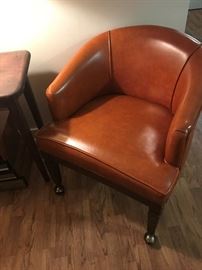 Mid Century Orange Vinyl Chair