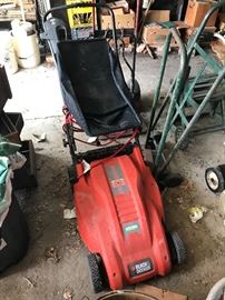 Black and Decker electric lawn mower