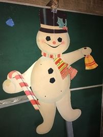 Cardboard snowman cutout