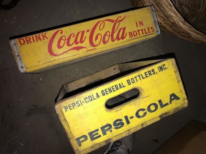 Coke and Pepsi crates
