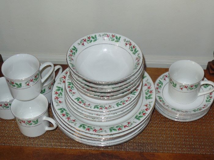 Gibson Christmas dishes - set of 12