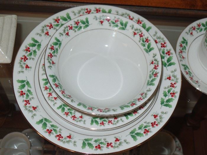 Gibson Christmas dishes - set of 12