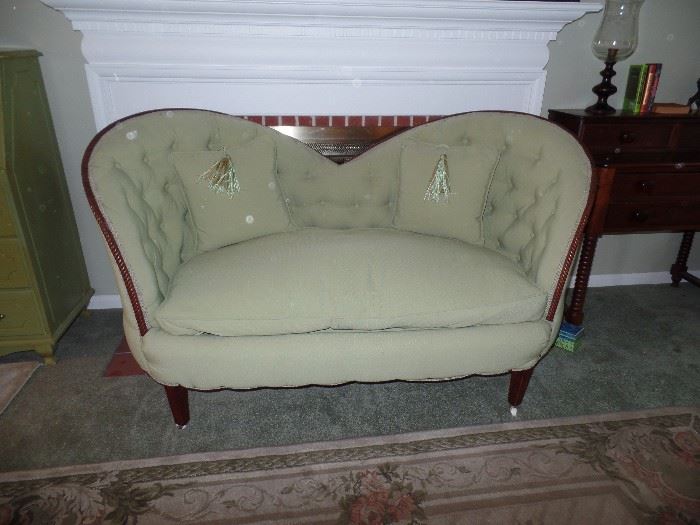 Just too adorable- tufted love seat