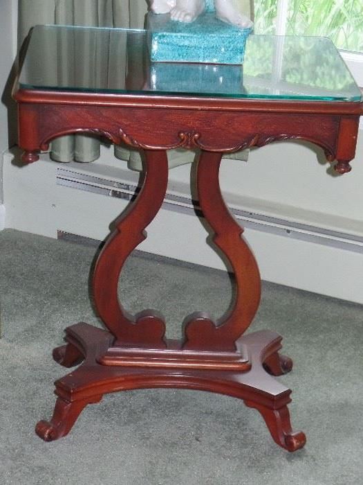 Beautiful pair of antique Lyre  tables