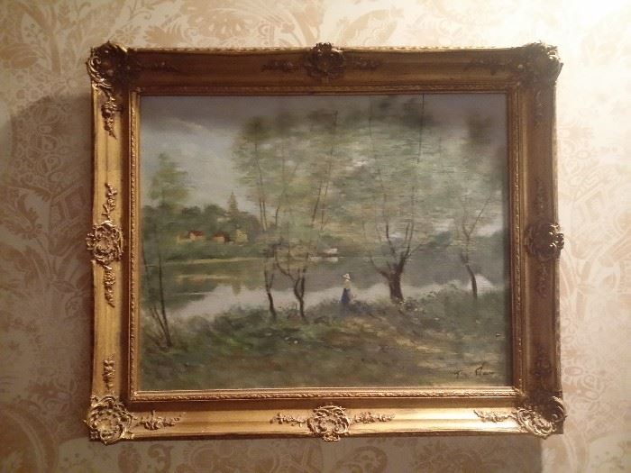 "Willows near St. Florent" by George Shawe, 16 X 20 oil on canvas 