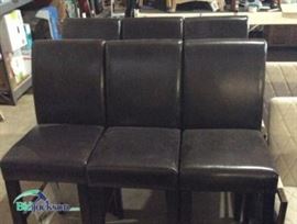 expresso leather bar stools