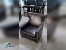 meiyi black leather high back chair