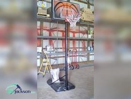 outdoor basketball hoop and stand