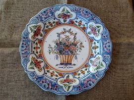 D.P. Delft hand painted charger 16 1/2 inches