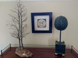 Artisan handmade tree  and "Horse II" artwork