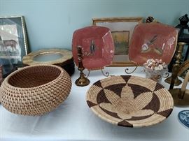 Baskets, plates, etc.