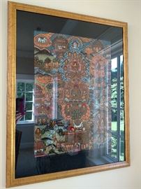 Chinese framed canvas