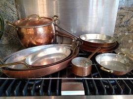 Williams Sonoma copper cookware
